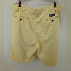 Nautica Banana Yellow 100% Cotton Men's Shorts 34W Preppy Boating New England